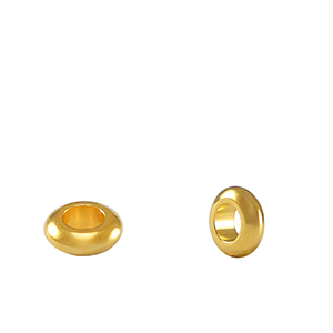 Kralen DQ metaal spacer ring 5mm Goud (nikkelvrij)