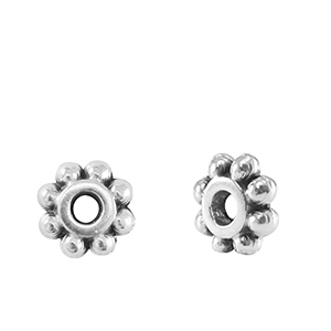Kralen DQ metaal spacer Bali ring 6mm Antiek zilver (nikkelvrij)