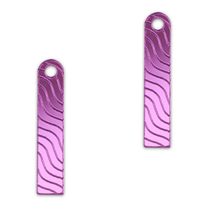 Statement hangers bar wave Metallic lilac purple