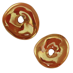 DQ Grieks keramiek kralen donut Autumn orange
