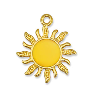 Bedels DQ metaal zon Yellow-Goud (nikkelvrij)