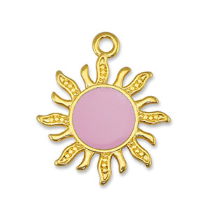 Bedels DQ metaal zon Light Pink-Goud (nikkelvrij)
