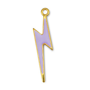 Bedels DQ metaal bliksem Lilac-Goud (nikkelvrij)