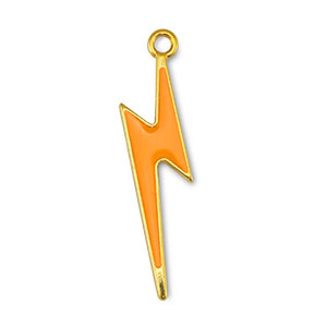 Bedels DQ metaal bliksem Orange-Goud (nikkelvrij)