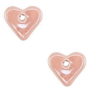 DQ Grieks keramiek kralen hart Peach