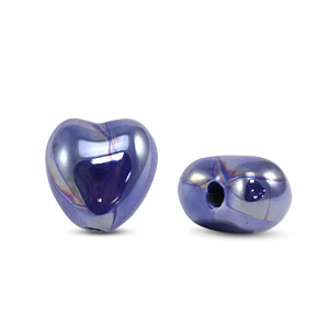 DQ Grieks keramiek kralen hart Dark blue