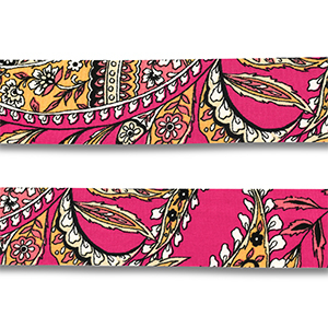 Bandana bloem en blad Magenta pink