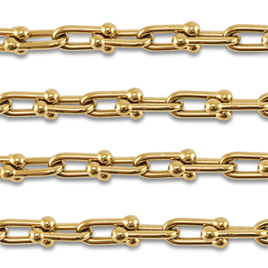 Roestvrij stalen (RVS) Stainless steel onderdelen jasseron ovaal Gold