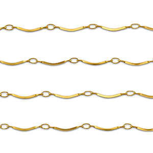 Roestvrij stalen (RVS) Stainless steel onderdelen jasseron gebogen Gold