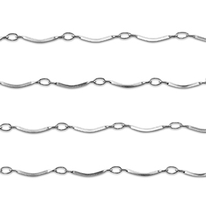 Roestvrij stalen (RVS) Stainless steel onderdelen jasseron gebogen Silver