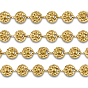 Roestvrij stalen (RVS) Stainless steel onderdelen jasseron rond Gold