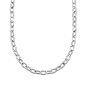 Roestvrij stalen (RVS) Stainless steel schakelkettingen twisted Silver
