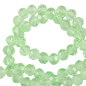 Top Facet kralen 3x2mm disc Spring green