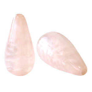 Polaris Elements kralen druppel vorm Mosso shiny Delicacy pink