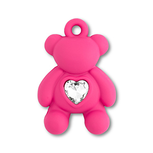 Statement hangers beer met hart Fuchsia