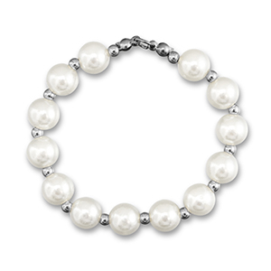 Statement hangers parel ketting White-silver