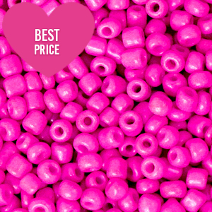Glaskralen Rocailles 12/0 (2mm) Neon hot pink