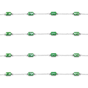 Roestvrij stalen (RVS) Stainless steel onderdelen jasseron ovaal Silver-green