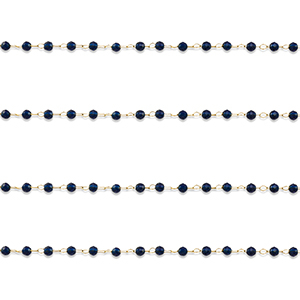Roestvrij stalen (RVS) Stainless steel onderdelen jasseron rond Gold-dark blue