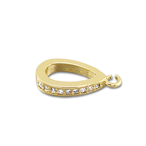 Brass TQ metaal hangers ovaal met oogje Gold