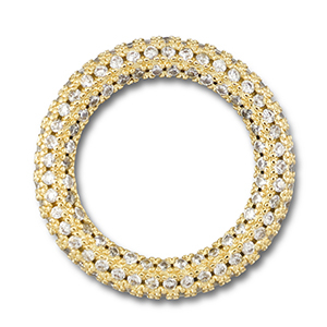 Brass TQ metaal tussenstuk rond Gold