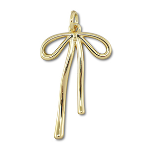 Brass TQ metaal bedels strik Gold