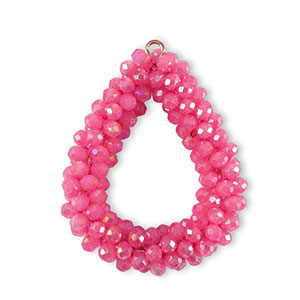 Top facet hangers druppel Rose red