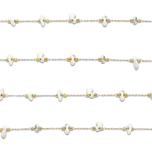 Roestvrij stalen (RVS) Stainless steel onderdelen jasseron howliet irregular Gold-white