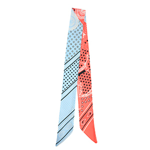 Bandana sjaal met ster Light red-light blue