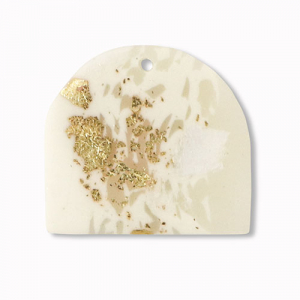Polymeer hangers Off white-beige-gold