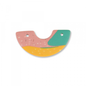 Polymeer hangers boog Green-pink-ochre yellow