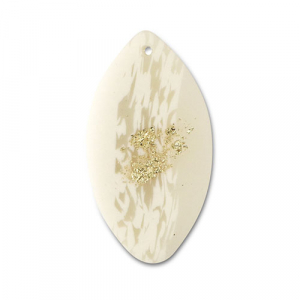 Polymeer hangers blad Off white-beige-gold
