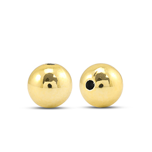 Metallook kralen rond 8mm Gold metallic