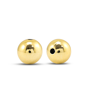 Metallook kralen round 6mm Gold metallic