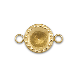 BY31&reg; Roestvrij stalen (RVS) Stainless steel tussenstuk met setting voor SS29 puntsteen Gold