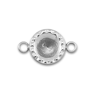 BY31&reg; Roestvrij stalen (RVS) Stainless steel tussenstuk met setting voor SS29 puntsteen Silver