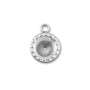 BY31&reg; Roestvrij stalen (RVS) Stainless steel bedels met setting voor SS29 puntsteen Silver