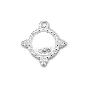 BY31&reg; Roestvrij stalen (RVS) Stainless steel bedels met setting voor SS34 flatback Silver