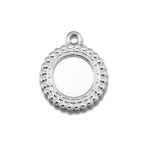 BY31&reg; Roestvrij stalen (RVS) Stainless steel bedels met setting voor SS30 flatback Silver