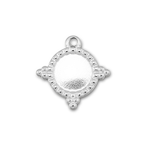 BY31&reg; Roestvrij stalen (RVS) Stainless steel bedels met setting voor SS30 flatback Silver
