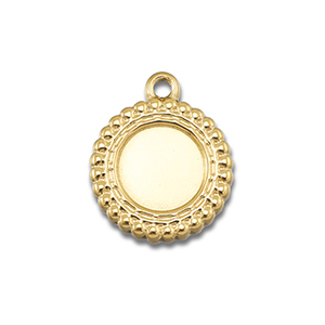 BY31&reg; Roestvrij stalen (RVS) Stainless steel bedels met setting voor SS20 flatback Gold