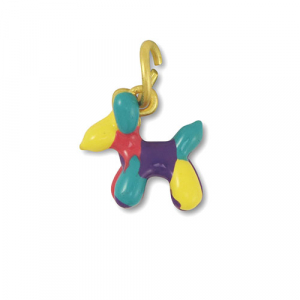Bedels metaal ballon hond Multicolour-gold