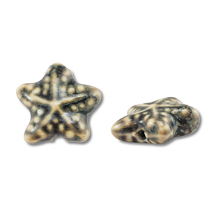 Kralen keramiek zeester Light brown