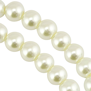 Glasparels 12mm Off white
