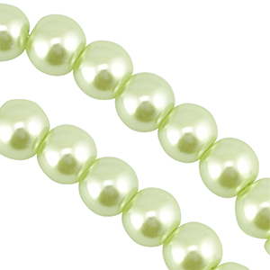 Glasparels 8mm Pastel green