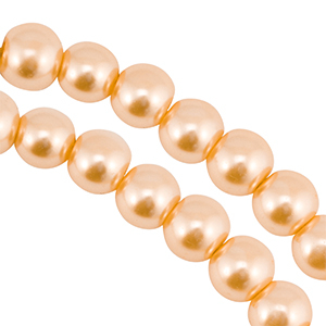 Glasparels 4mm Peach orange