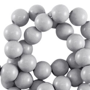 6 mm acryl kralen shiny Grey