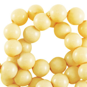 6 mm acryl kralen shiny Daffodil yellow