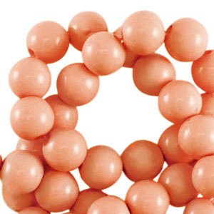 4 mm acryl kralen shiny Coral orange