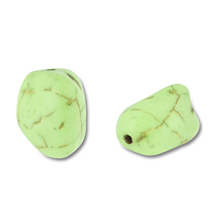 Kralen keramiek irregular Light green